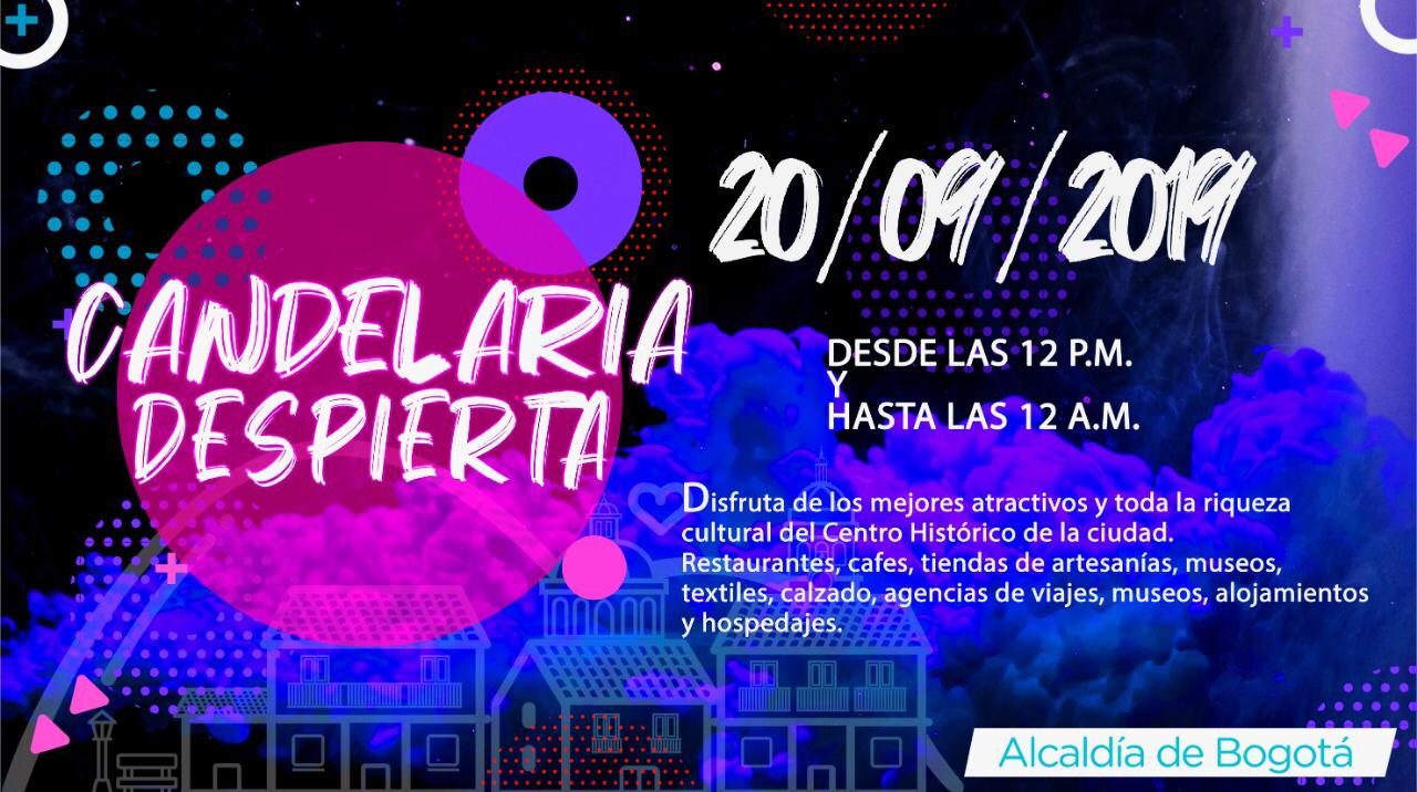Este 20 de septiembre te invitamos a disfrutar de una nueva edición de "Candelaria Despierta", un evento que reúne toda la tradición y la riqueza cultural y patrimonial del Centro Histórico de Bogotá. Déjate seducir por la gastronomía, la orfebrería, la música y el teatro! Te esperamos!