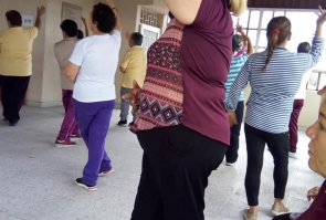 Línea de acción 5: Asesoría y acompañamiento técnico. Se brindó asesoría al proceso cultural para el fortalecimiento al grupo Mis Felices Años Dorados del barrio la Gaitana durante su ensayo de danzas