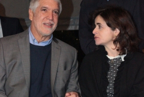 El Alcalde Enrique Peñalosa y la Secretaria de Cultura María Claudia López