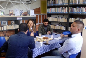 Otro escenario que la mesa sectorial conoció y aprovechó para reunirse, fue la Biblioteca Pública La Giralda, en el mes de agosto.