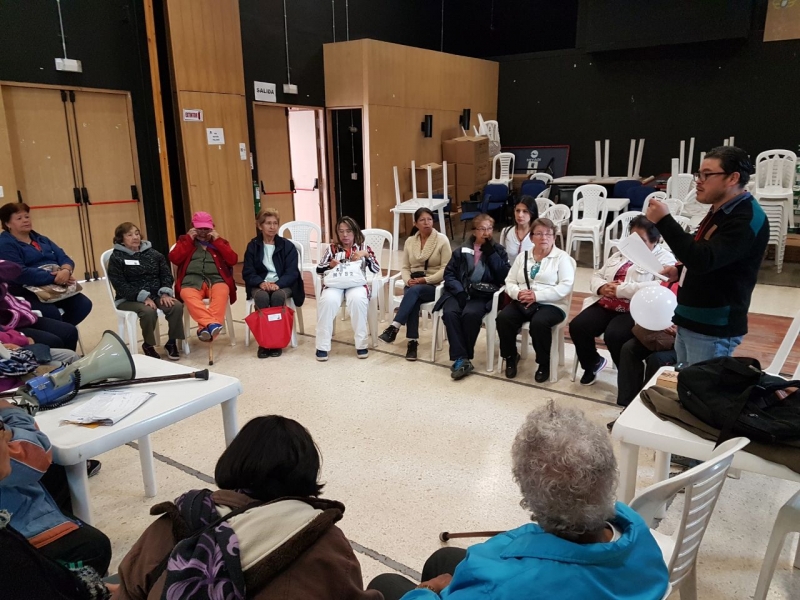 Grupo de lectura Adulto mayor localidad de Rafael Uribe Uribe.