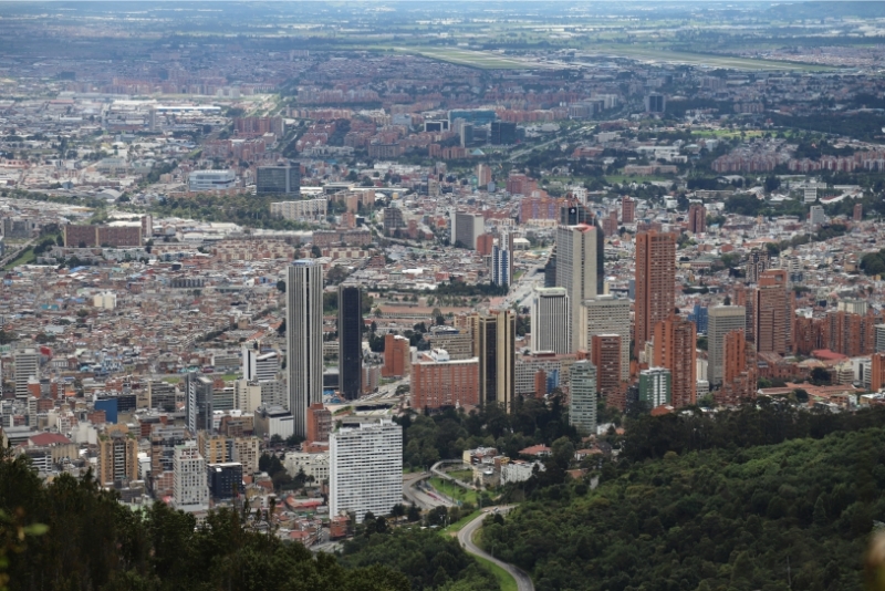 panorámica del centro de Bogotá