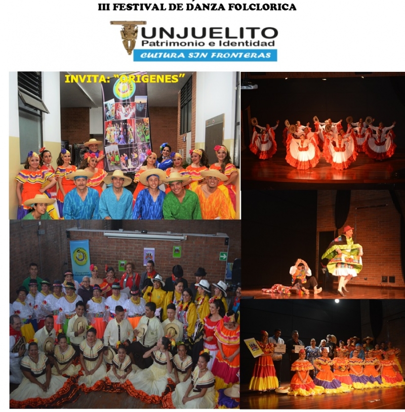 Grupo Orígenes bailando en teatro y Casa de la Cultura