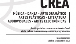 El Instituto Distrital de las Artes Idartes te invita a participar de sus cursos artísticos vacacionales en los CREA de tu localidad, ¡visita el mas cercano a tu domicilio e inscribete!