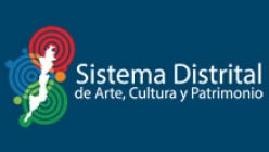 Botón de acceso micrositio Territorial y participación con logo del Sistema distrital de arte cultura y patriomonio